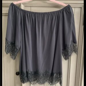 Banana Republic Off-Shoulder Lace Blouse